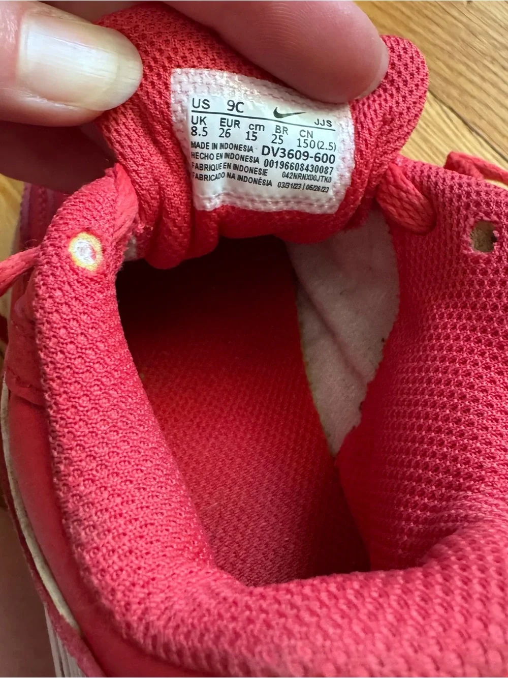 Nike Kids' Red air max 90 Athletic Sneakers size 9C